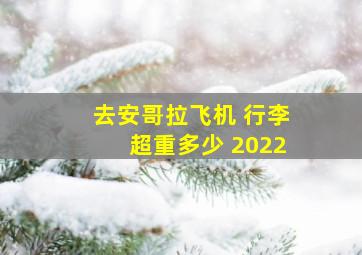 去安哥拉飞机 行李超重多少 2022